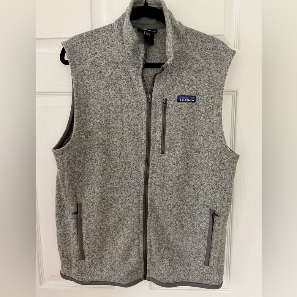 Patagonia Gray Full-Zip Fleece Vest